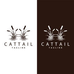 Cattail Logo Design Vector Simple Illustration Symbol Template