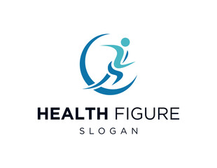 The logo design is about Health Figure and was created using the Corel Draw 2018 application with a white background.