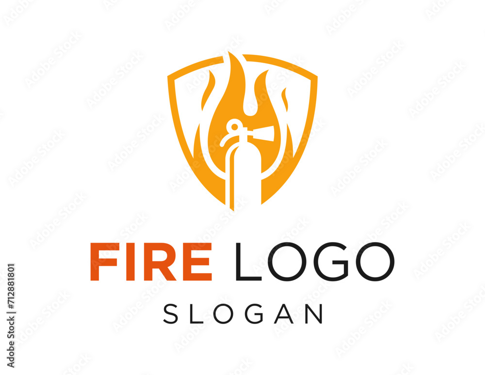Aufkleber the logo design is about fire and was created using the corel draw 2018 application with a white bac