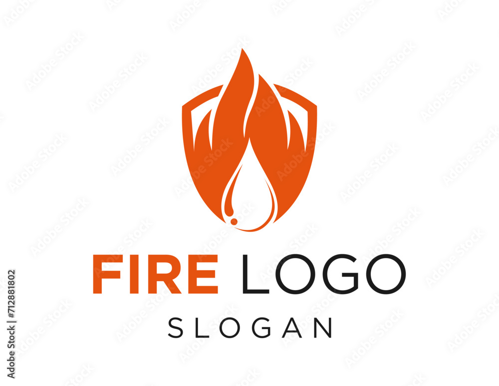 Aufkleber the logo design is about fire and was created using the corel draw 2018 application with a white bac