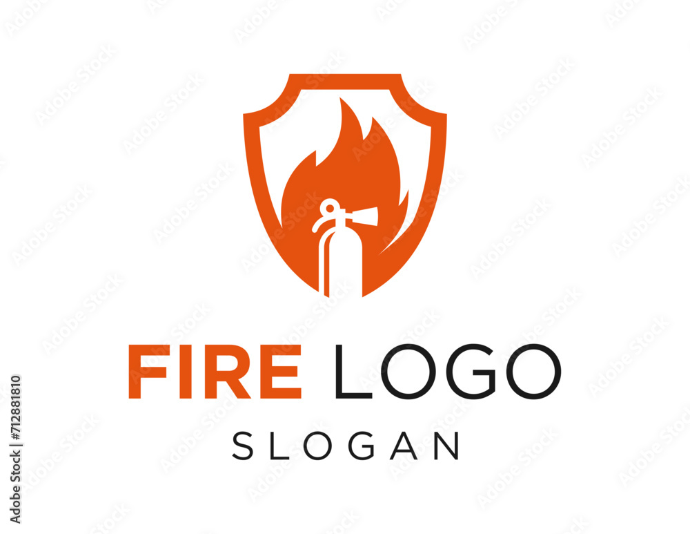 Poster the logo design is about fire and was created using the corel draw 2018 application with a white bac