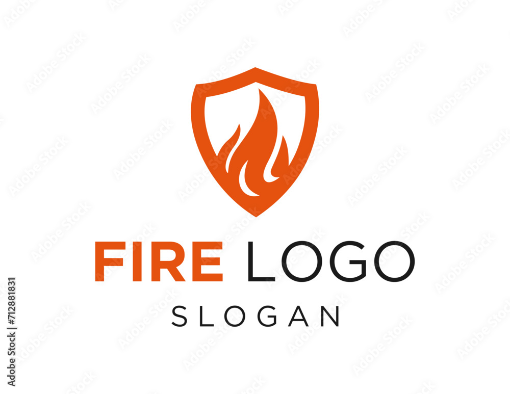 Poster the logo design is about fire and was created using the corel draw 2018 application with a white bac