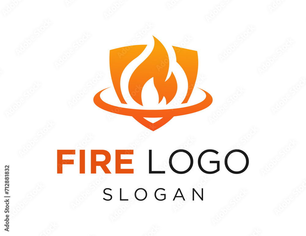 Poster the logo design is about fire and was created using the corel draw 2018 application with a white bac
