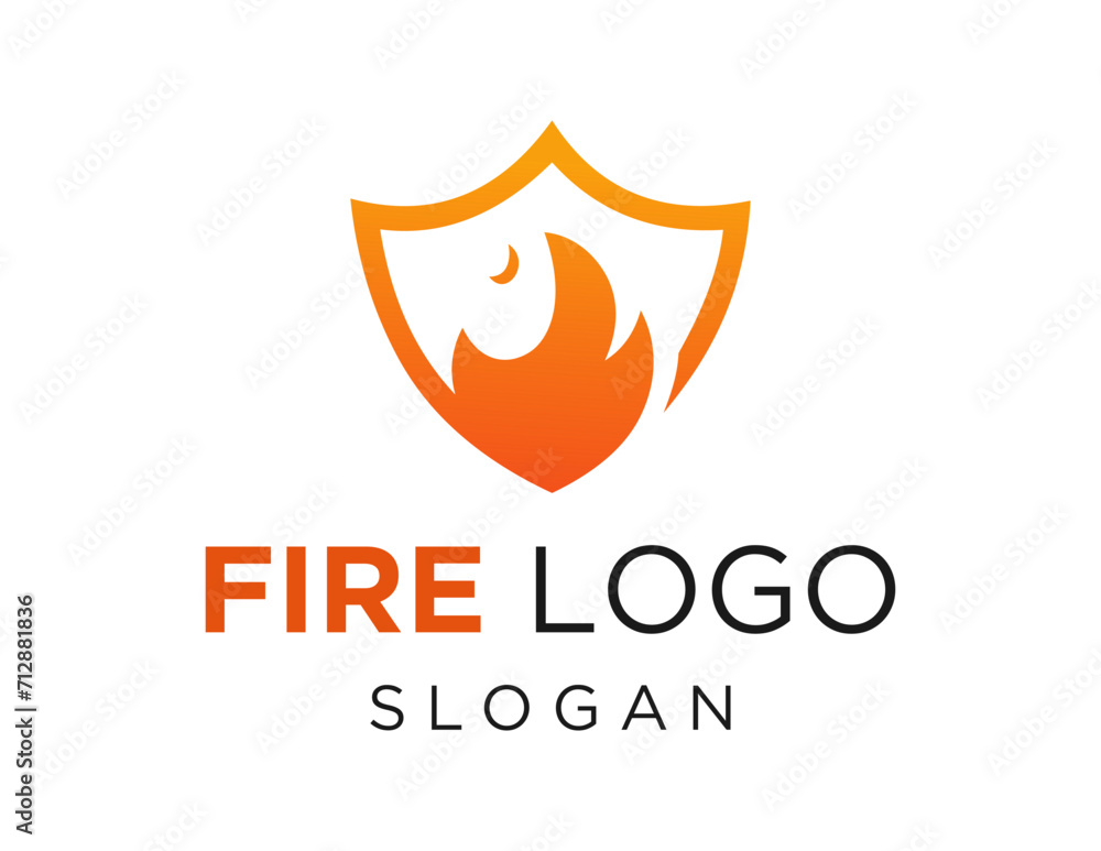 Poster the logo design is about fire and was created using the corel draw 2018 application with a white bac