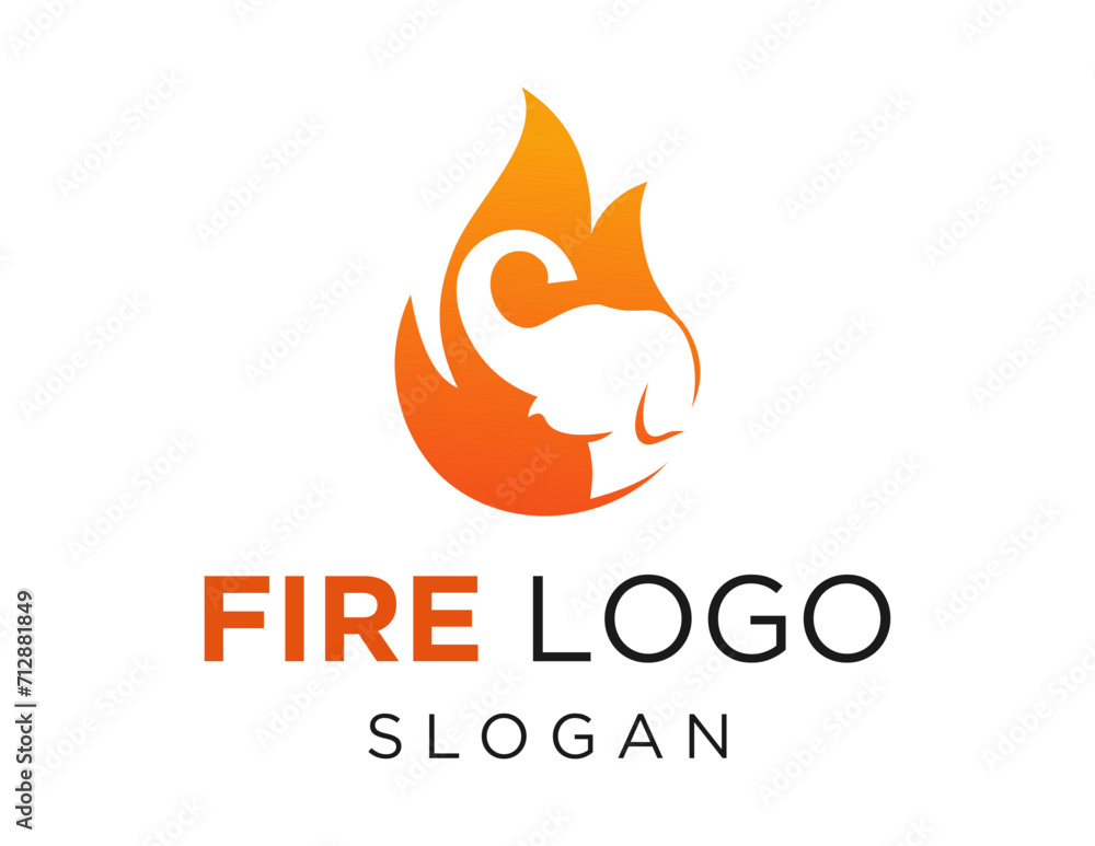 Aufkleber the logo design is about fire and was created using the corel draw 2018 application with a white bac