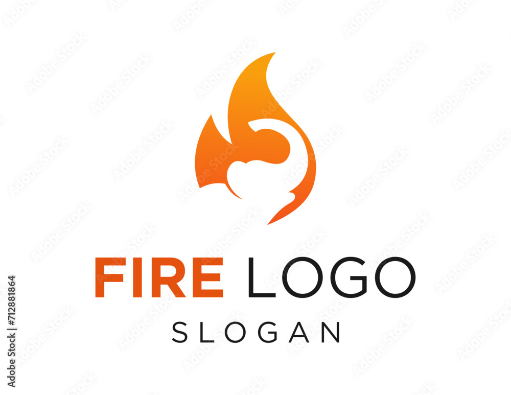 Poster the logo design is about fire and was created using the corel draw 2018 application with a white bac