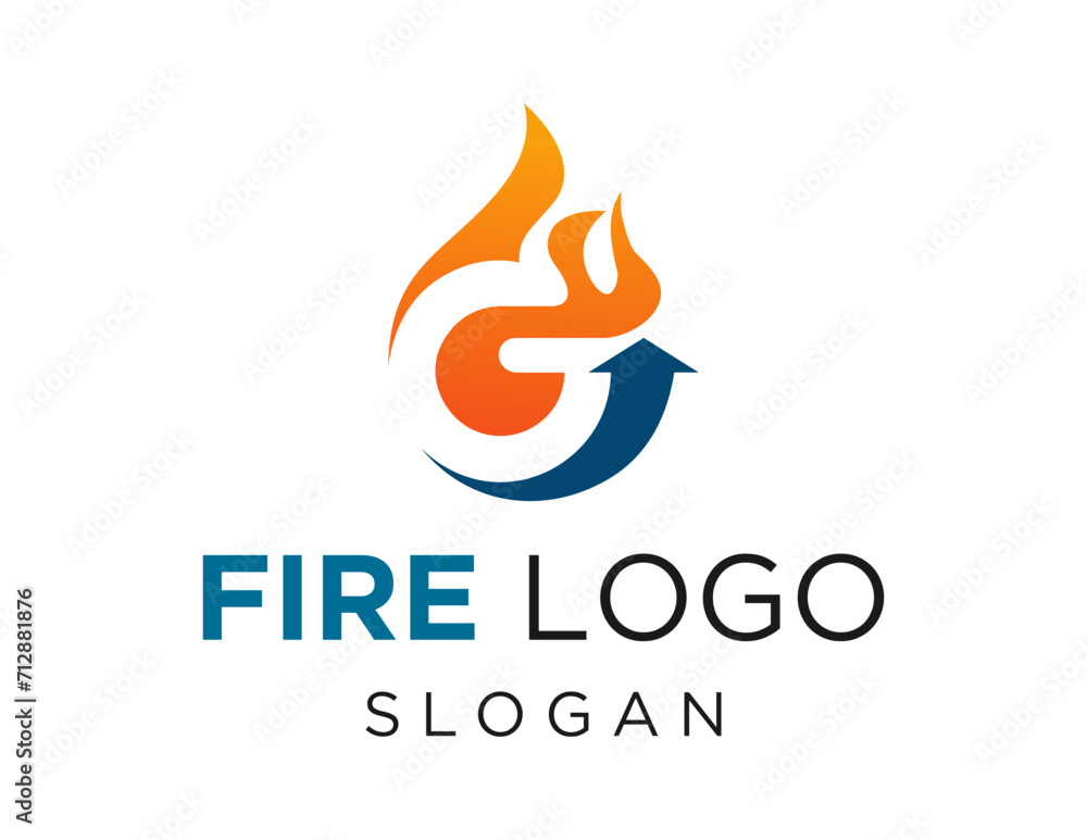 Poster the logo design is about fire and was created using the corel draw 2018 application with a white bac
