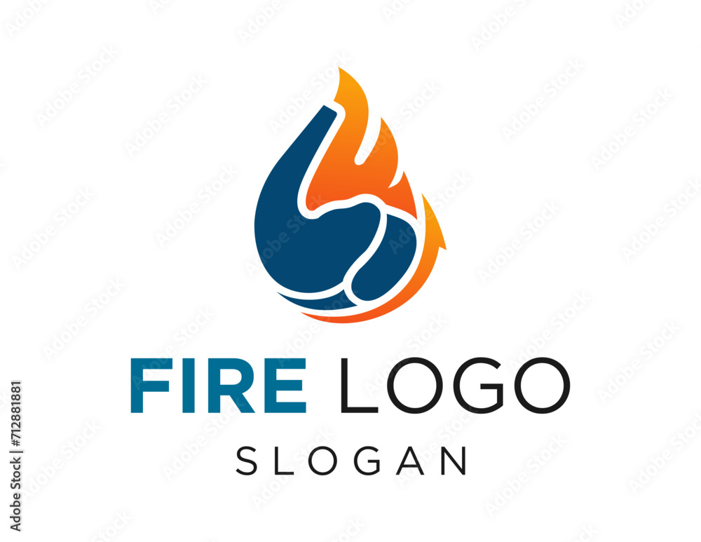 Poster the logo design is about fire and was created using the corel draw 2018 application with a white bac