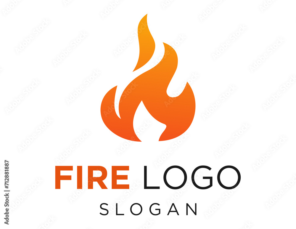 Poster the logo design is about fire and was created using the corel draw 2018 application with a white bac