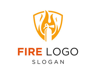 The logo design is about Fire and was created using the Corel Draw 2018 application with a white background.