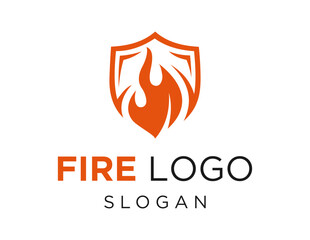 The logo design is about Fire and was created using the Corel Draw 2018 application with a white background.
