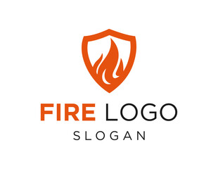 The logo design is about Fire and was created using the Corel Draw 2018 application with a white background.