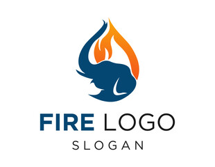 The logo design is about Fire and was created using the Corel Draw 2018 application with a white background.
