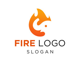The logo design is about Fire and was created using the Corel Draw 2018 application with a white background.