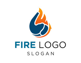 The logo design is about Fire and was created using the Corel Draw 2018 application with a white background.