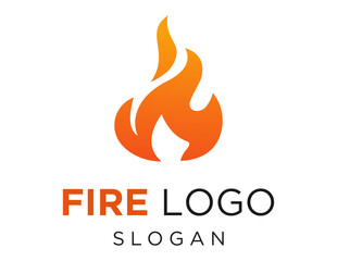 The logo design is about Fire and was created using the Corel Draw 2018 application with a white background.