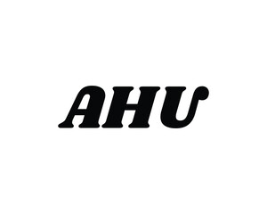 AHU Logo design vector template