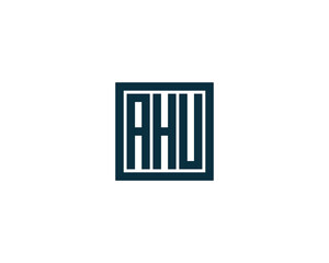 AHU Logo design vector template