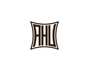AHU Logo design vector template