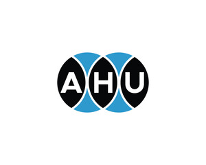 AHU Logo design vector template