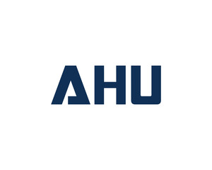 AHU Logo design vector template