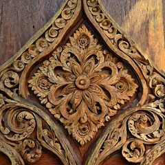 the beauty of traditional wood carving, portraying the cultural depth and skill required to produce the intricate patterns synonymous with this ancient craft