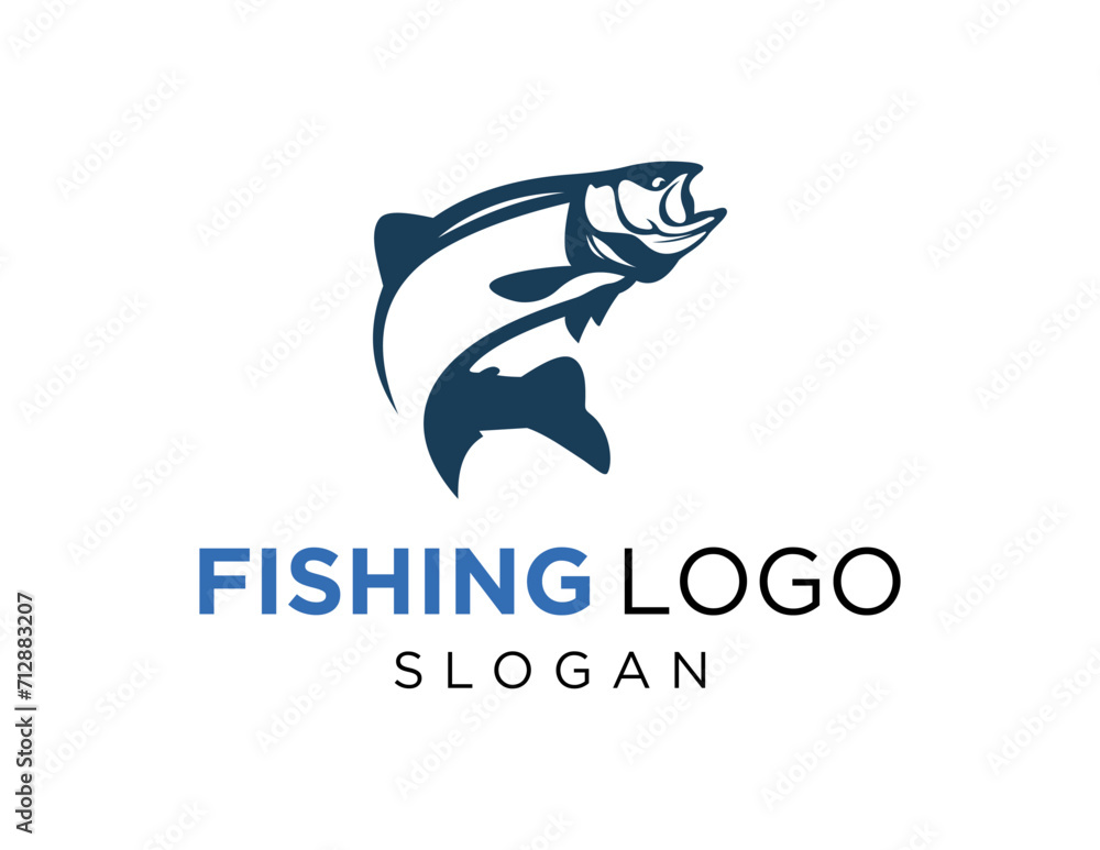 Poster the logo design is about fishing and was created using the corel draw 2018 application with a white 