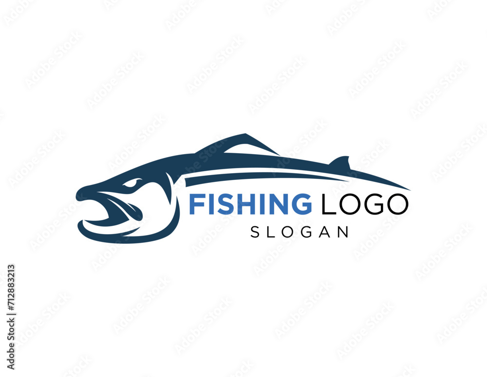 Poster the logo design is about fishing and was created using the corel draw 2018 application with a white 