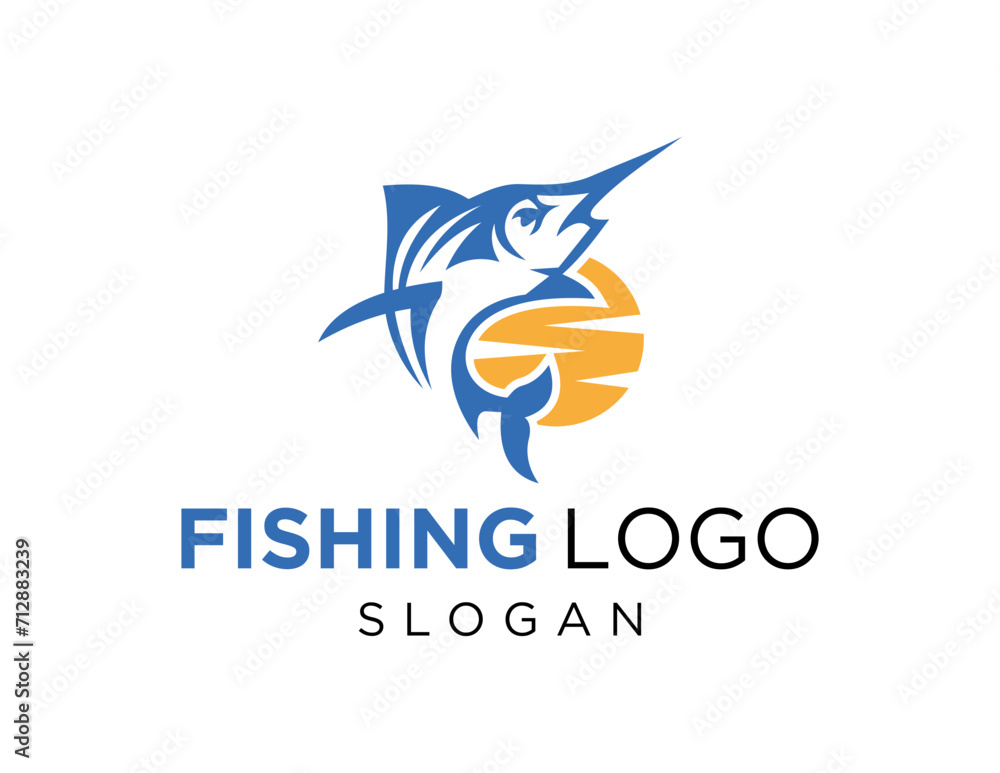 Poster the logo design is about fishing and was created using the corel draw 2018 application with a white 