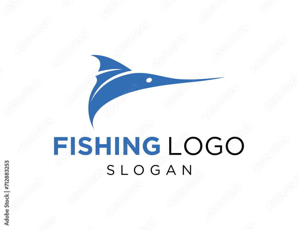 Poster the logo design is about fishing and was created using the corel draw 2018 application with a white 