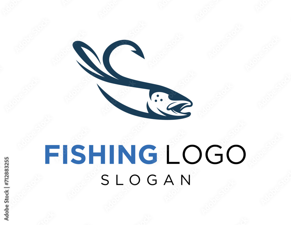 Aufkleber the logo design is about fishing and was created using the corel draw 2018 application with a white 