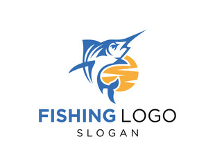 The logo design is about Fishing and was created using the Corel Draw 2018 application with a white background.
