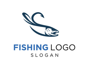 The logo design is about Fishing and was created using the Corel Draw 2018 application with a white background.