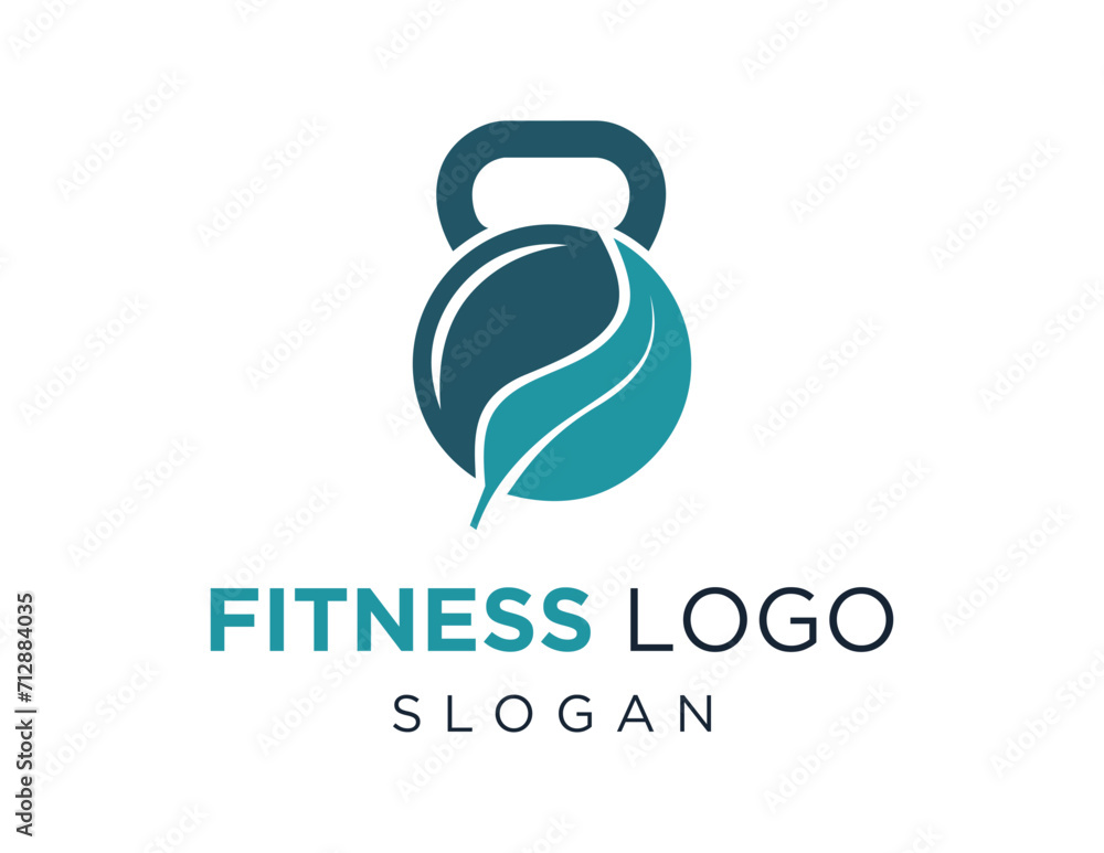 Poster the logo design is about fitness and was created using the corel draw 2018 application with a white 
