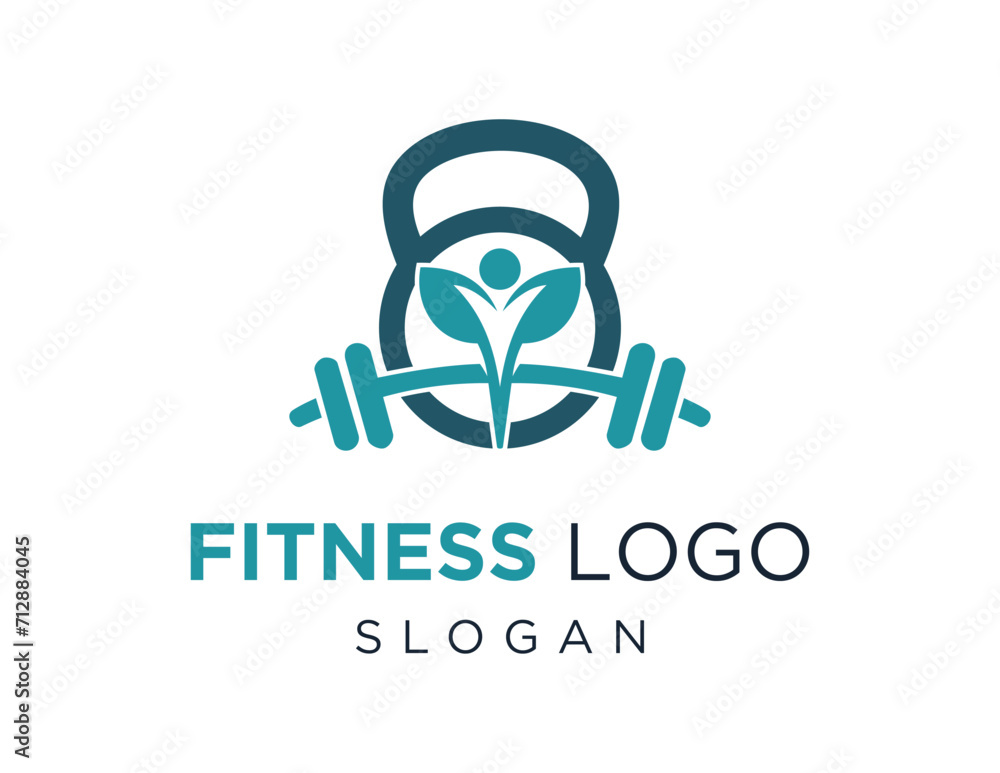 Poster the logo design is about fitness and was created using the corel draw 2018 application with a white 