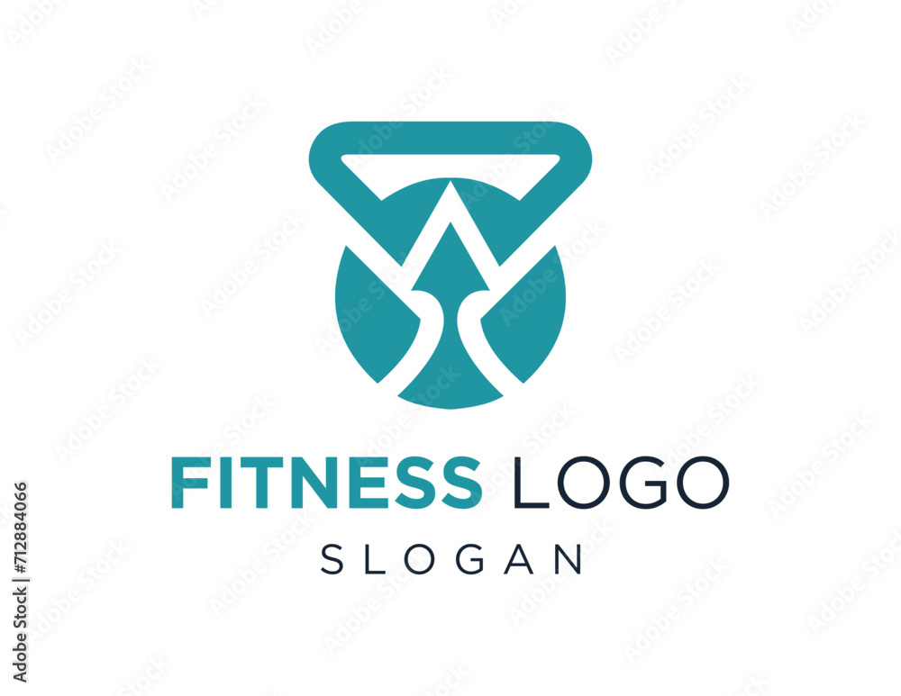 Poster the logo design is about fitness and was created using the corel draw 2018 application with a white 