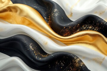 Obraz premium Abstract luxury minimalist gradient wallpaper pattern texture in pantone white, black and gold.