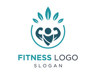 The logo design is about Fitness and was created using the Corel Draw 2018 application with a white background.