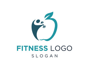 The logo design is about Fitness and was created using the Corel Draw 2018 application with a white background.