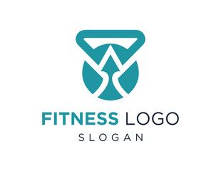 The logo design is about Fitness and was created using the Corel Draw 2018 application with a white background.