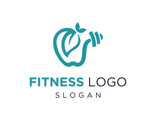 The logo design is about Fitness and was created using the Corel Draw 2018 application with a white background.