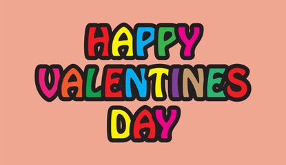 happy valentines day poster in vector format.