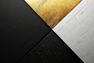 Abstract luxury minimalist gradient wallpaper pattern texture in pantone white, black and gold.