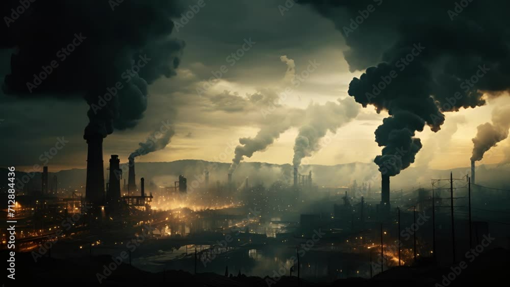 Poster columns of smoke dance and twist in the wind, creating a dynamic and everchanging landscape in this 