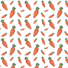 Carrot Seamless Pattern Vector Wallpaper