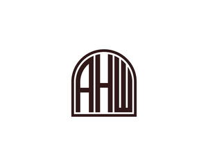 AHW Logo design vector template