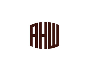 AHW Logo design vector template