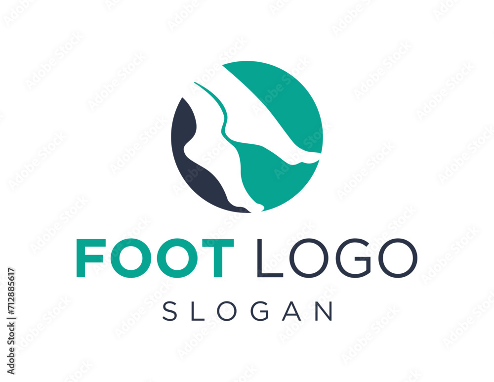 Aufkleber the logo design is about foot and was created using the corel draw 2018 application with a white bac