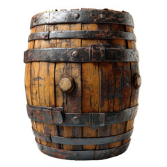 Obraz premium Barrel on Background Isolated on Transparent or White Background, PNG
