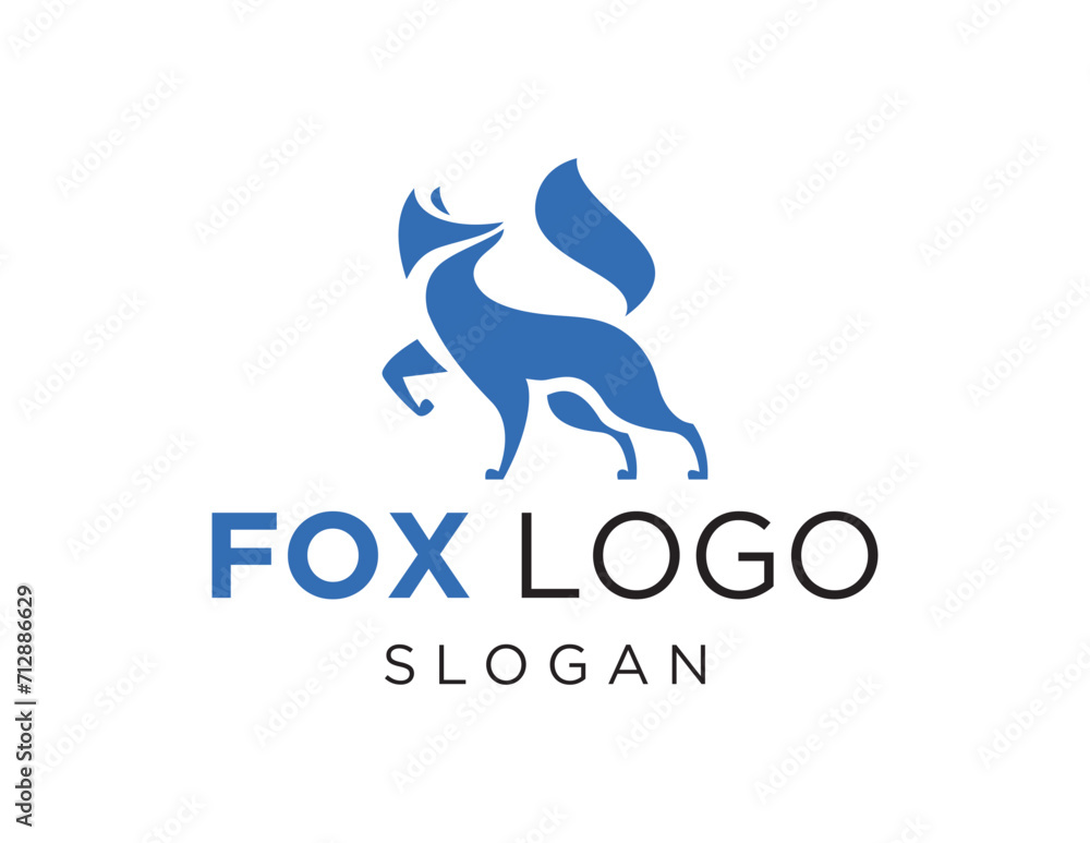 Poster the logo design is about fox and was created using the corel draw 2018 application with a white back